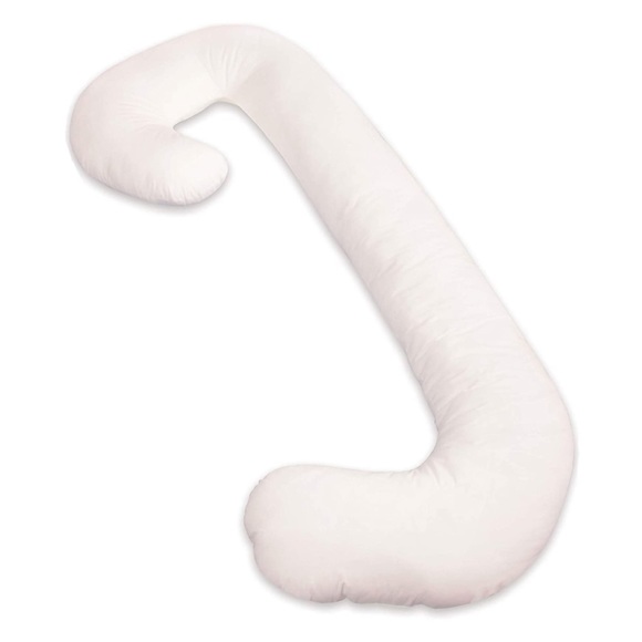Leachco Snoogle Total Body Pillow in white with heather gray Pillowcase - Picture 5 of 8